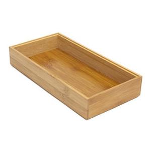 China 100% natural bamboo wooden cutlery drawer organizer factory