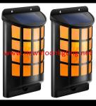 Solar Lights Waterproof Flickering Flames Wall Lights Outdoor Dark Sensor Auto