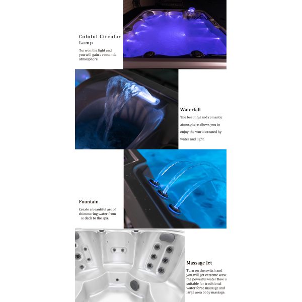 5 Person Balboa Spa Pool Soaking Bathtub Garden Backyard Air Jet Massage Hot Tub