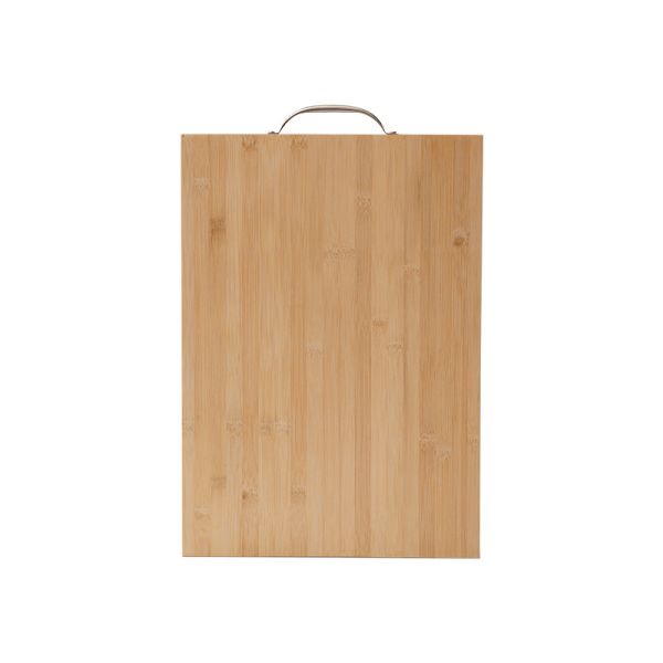 China Simple Natural Custom Bamboo Cutting Board With Iron Handle factory