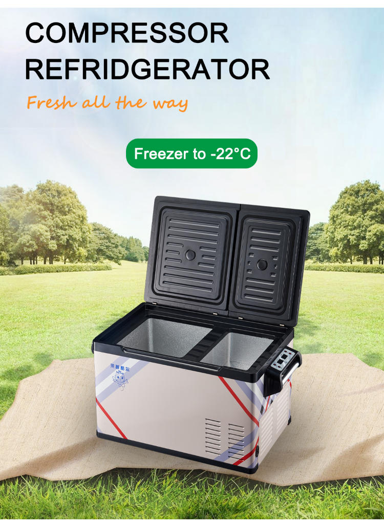 35L Portable Camping Outdoor Truck Boat Caravan RV 12V 24V DC Compressor Solar Mini Fridge