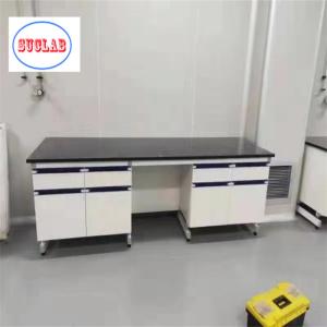 China Steel Wood PP Stainless Steel Chemistry Lab Workbench Hong Kong With Safety Cabinet Storage factory