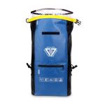 Blue Black Waterproof Roll Top Backpack , 20L Mountain Climbing Backpack