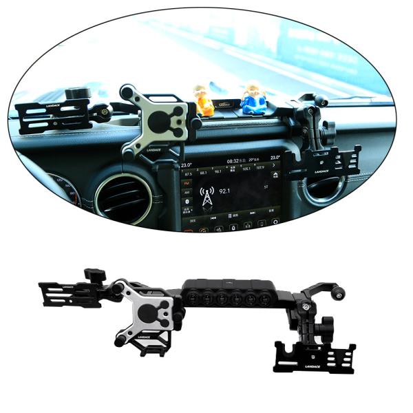 4x4 Vehicle Accessories Aluminum Alloy Center Console Bracket Mobile Phone
