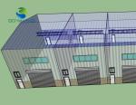 Strong Prefabricated Industrial Shed , Prefab Steel Frame Commercial Building