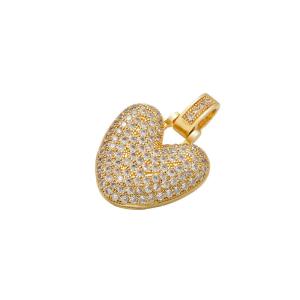 China Alphabet 18K Gold Pendant Micro Pave CZ Hip Hop Gold Charms For Jewelry Making factory