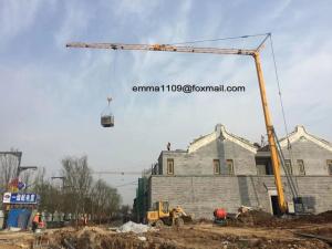 China 4t Self Install Tower Mobile Construction Crane Hydraulic Legs Display Torque Limiter factory