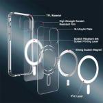 Stylish Crystal Clear Shockproof Magnetic Phone Case Magsafe For iPhone 15 16