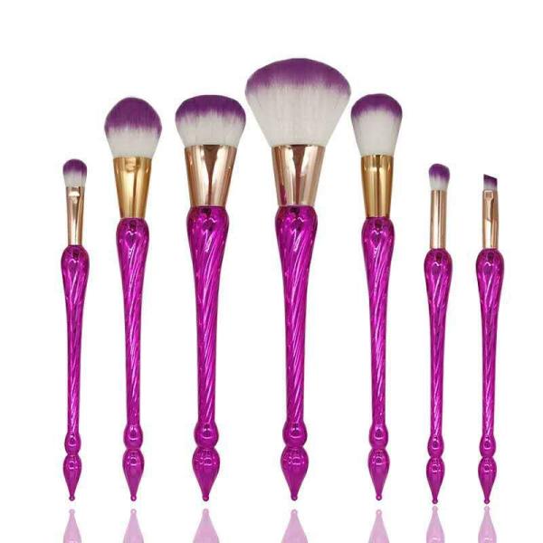 Promotion Private Label Best Quality 7Pcs Synthetic Hair Makeup Brushes Free