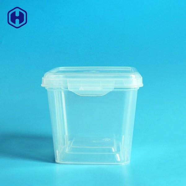 China Easy Lock Square Food Packaging Plastic Container 530ML Reusable factory