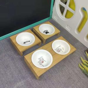 China Protection Cervical Vertebra Double Bowl Ceramic Bamboo Wood factory