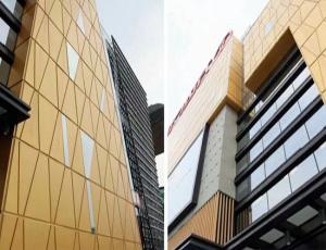 China Rectangular Metal Ceilings Excellent Thermal Insulation Aluminum Curtain Wall Panels factory