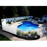 Aluminium Flat Top Pool Fencing 2.4mL x 2mH Swimming Pool Fencing And Gates