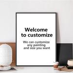 Modern Seascape Texture Canvas Oil Painting Home Decor Prints with Customized