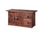 European Wooden Leather Table 240*89*76.5 Vintage Storage Trunk