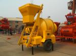 15rpm Electric Concrete Mixer Rubber Wheel Driving Reversible Drum 350L