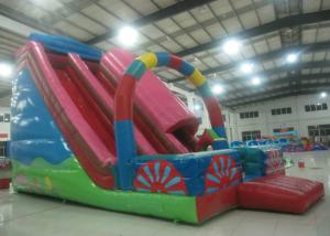 China Inflatable Fiery Red Slide teletubbies inflatable double high slide on sale factory