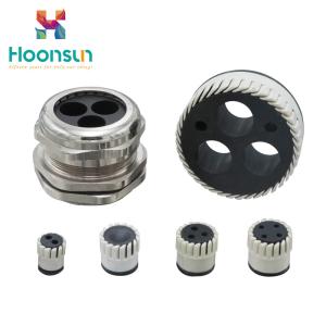 China Multiple Entry Silicone Waterproof Cable Gland Electroplate Surface factory
