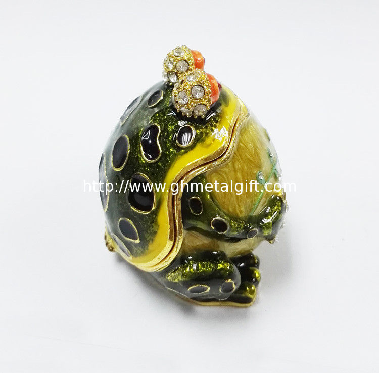 colourful Frog stationary frog jewelry trinket box frog trinket jeweled box