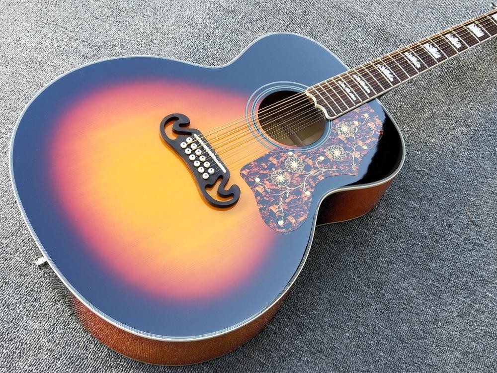 12 Strings G200 Acoustic Guitar with Sunset,Solid Spruce top,43 inch Maple G200vs Acoustic Guitar,Fishman pickup