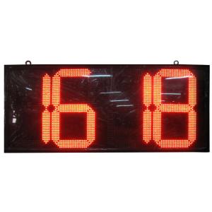 China Service Petrol Station Signage Temperature Display Outdoor Led Clock Sign Auto Dimming factory