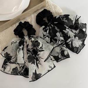China Hair-Band Scrunchies 1 Piece Camellia Flowers Design One Size factory