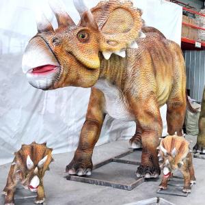 China Robotic Dino Park Animatronic Dinosaur / Animatronic Triceratops Dinosaur factory