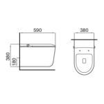 Bathroom Smart Sanitary Ware Toilet With Led Night Light And Air Deodorizer