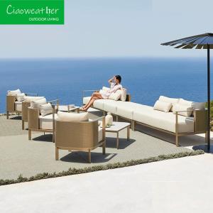 China Stainless Steel Sectional Sofa and Chair Set for Modern Garden Furniture in Villa Hotel factory
