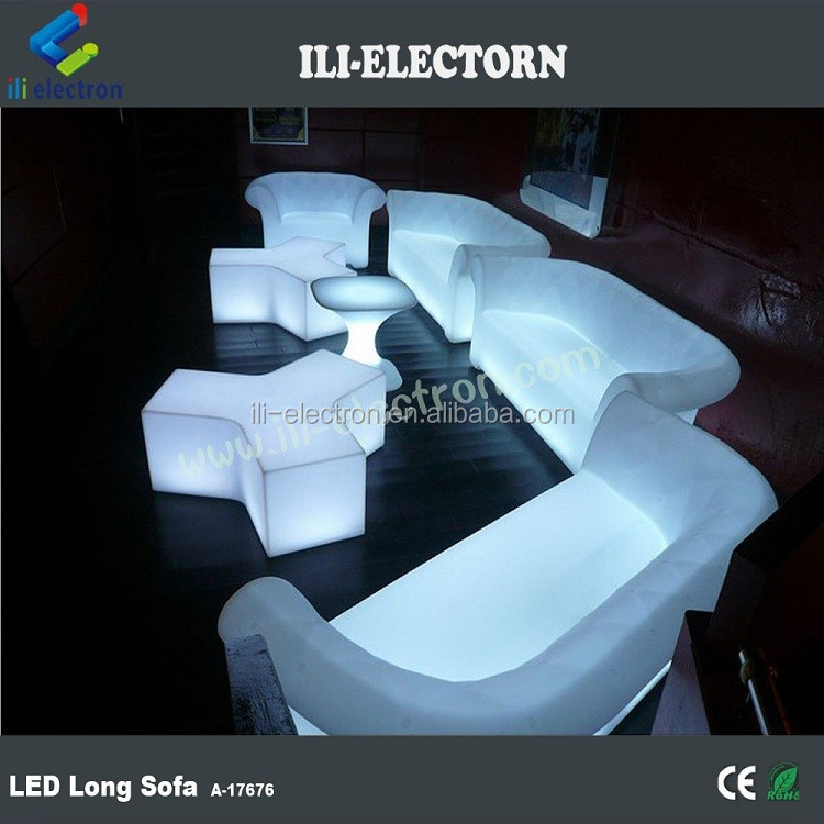 Rechargeable Light Up LED Furniture Sofa Chair For KTV Nightclub Bar