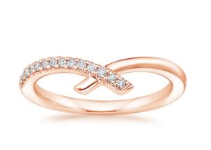 China 9K Rose Gold Moissanite Engagement Rings 1.3mm 0.14Carat Round Shape factory