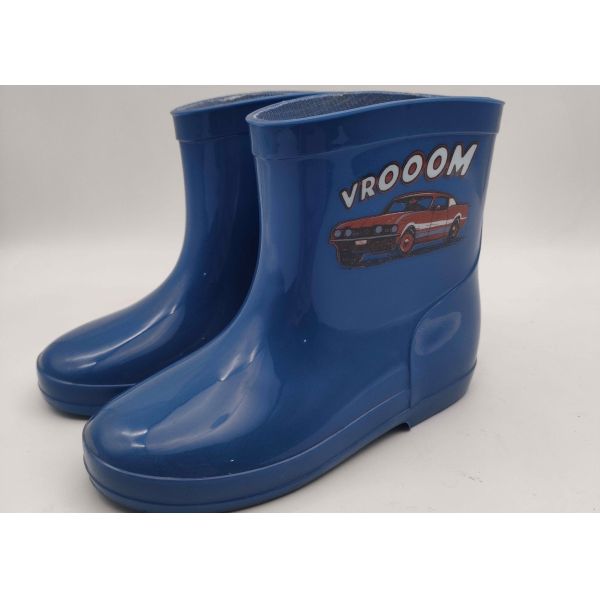 Childrens Light Up Rain Boots Side Printed Multiple Color Wellington Boots