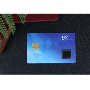 China Contact 7816 Chip Fingerprint Smart Cards IDEX Two Way Authentication factory