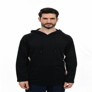 China CAT2 Certified Black FR Fabric Hoodie , Flame Resistant Work Clothes For Mining Industry on sale