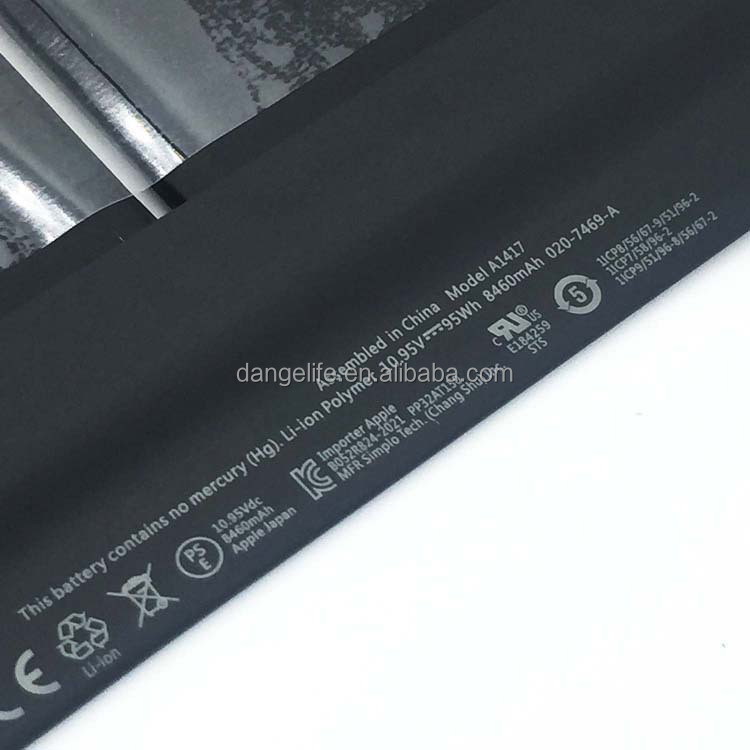 Factory OEM Laptop Battery A1417 for Apple Macbook Pro 15" MC975 MD831 ME665 A1417 A1398 - A1417