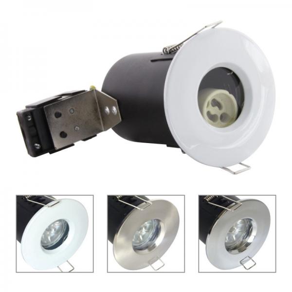 China MR16 GU10 Aluminium Bathroom IP65 Fire Rated Downlight Fittings - White Color factory