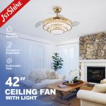 42inch ABS Blades Home Decorative Ceiling Fan with Hidden Blades and Remote