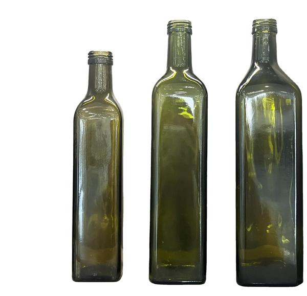 100ml 250ml 375ml 500ml 750ml Dark Green Cylinder Olive Oil Glass Bottles with
