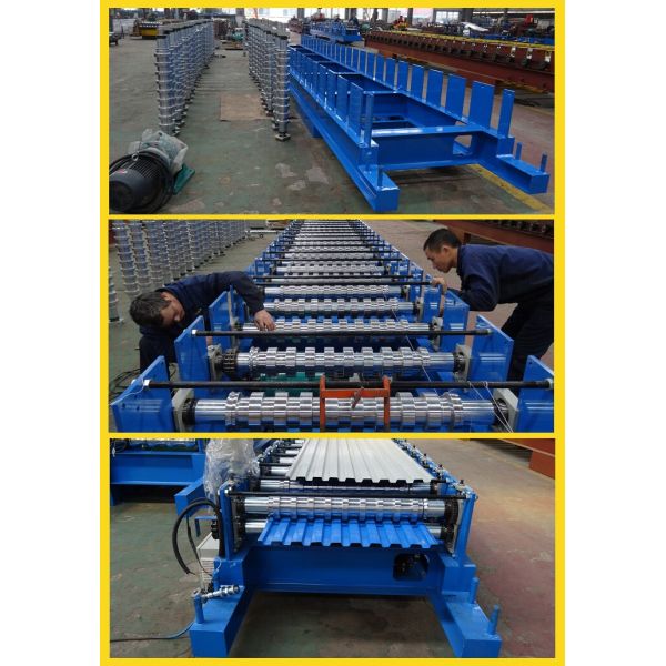 Metal Ridge Cap / Tile Roll Forming Machine Automatic PLC Control