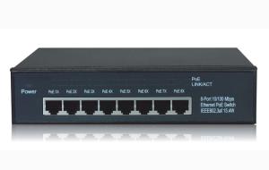 China RJ45 8 Ports 10 / 100 / 1000M Industrial Media Converter Power Over Ethernet PoE Switch on sale