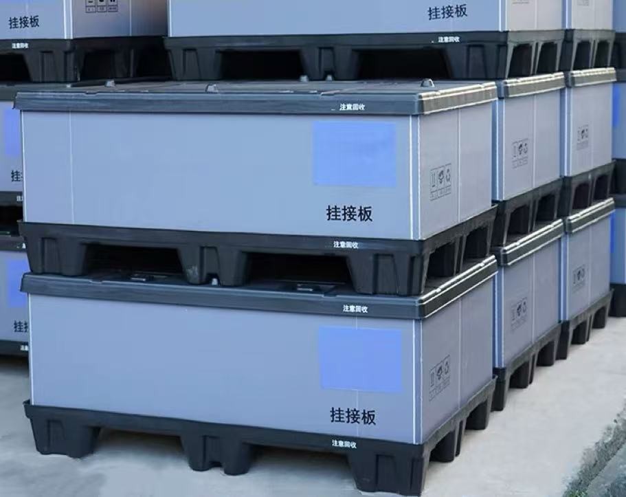 Customizable Plastic Pallet Box Folding For Shipping And Storge Good Bearing
