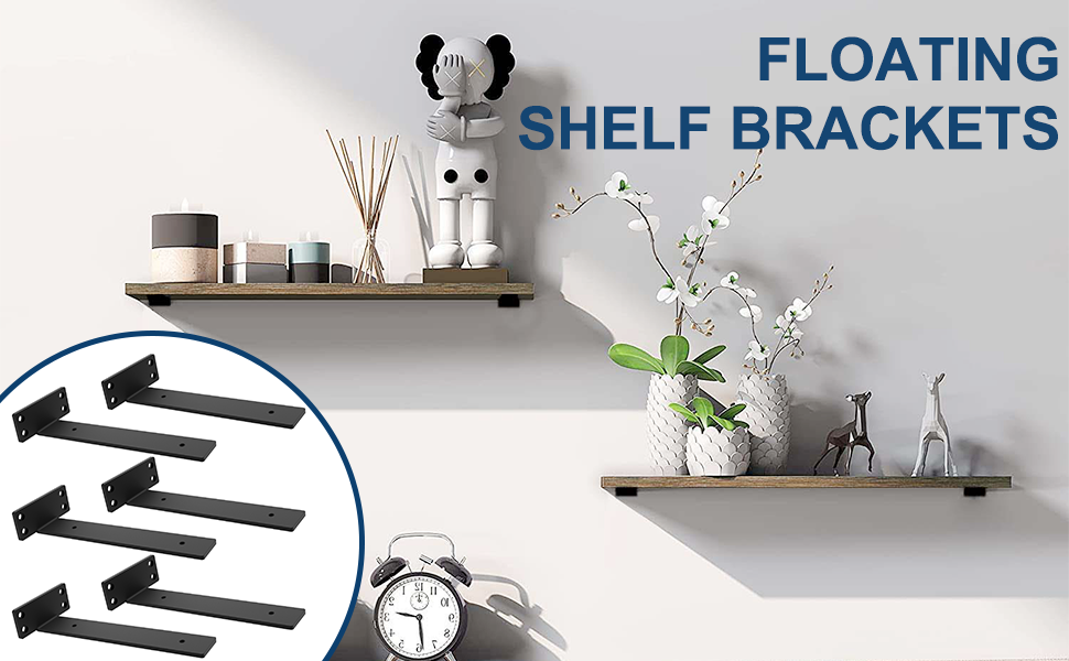 Floating Hidden Metal Shelf Bracket Flexible Design for Hidden Shelves