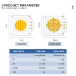 3838 SERIES Bi Color LED Chips 50W+50W 200W+200W High Power Chip 2700K 6500K For