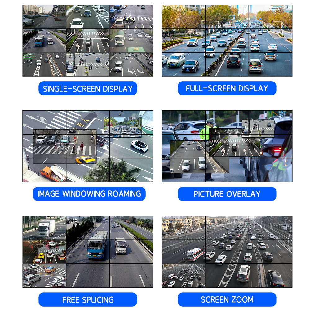 Video Wall Controller with HDMI1.3*9 Output Interface 9x Outputs and 1 Year