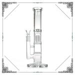 6 Arms Tree Percolator Bongs Honeycomb Perc Hookah Clear Straight Tube Glass