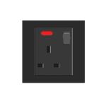 13 Amp British Standard Power Socket PC Black / Champagne / Grey