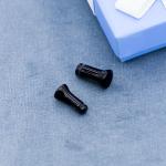 Acrylic Single Flared Ear Stretcher Plugs Multiple Size With Black Leather Hoops