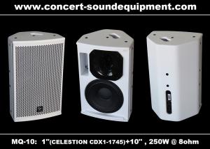China Pro Sound DJ Equipment / 1&quot;+10&quot; Full Range 250W White Plywood Speaker For Installation factory
