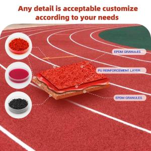 Mixed-Structure Plastic Running Track with PU and EPDM Particles High Performanc