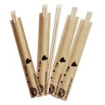 Polished Disposable Bamboo Chopsticks Japanese-Korean Style Twin Toothpick Full